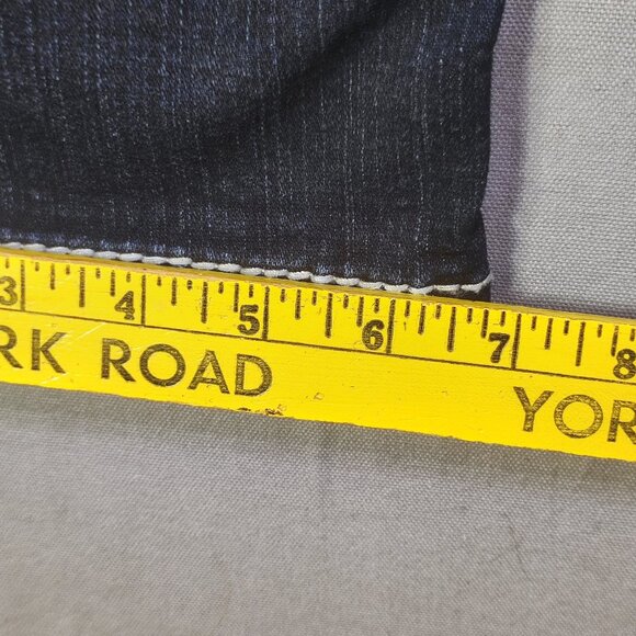 Silver Jeans Suki High Capri women's size W29 ink blue factory distressed - Picture 16 of 16